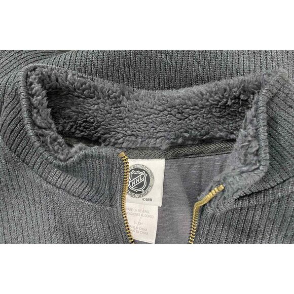 PITTSBURGH PENGUINS MENS 1/4 ZIP GRAY SWEATSHIRT by OLD TIME HOCKEY SM Crosby - Picture 5 of 7